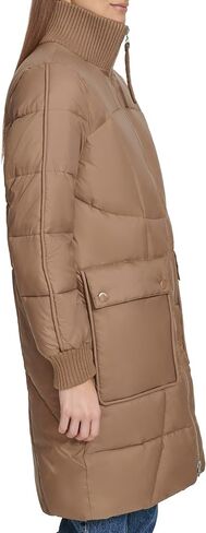 Andrew Marc Women's Quilted Rib Knit Collar Puffer in Saudi Arabia