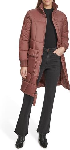 Andrew Marc Women's Quilted Rib Knit Collar Puffer in Saudi Arabia
