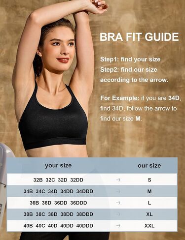 ZeroBound Women's Strappy Sports Bra Criss Cross Back Padded Medium Support Wireless in Kuwait