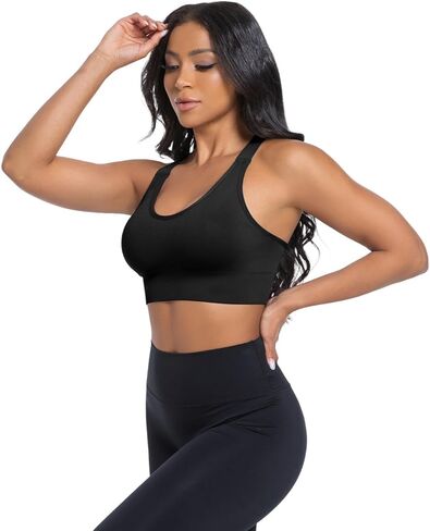 Sports Bras for Women 3 Pack,High Support Racerback Sports Bra Adjustable Straps,High Impact Padded Workout Bras in Saudi Arabia