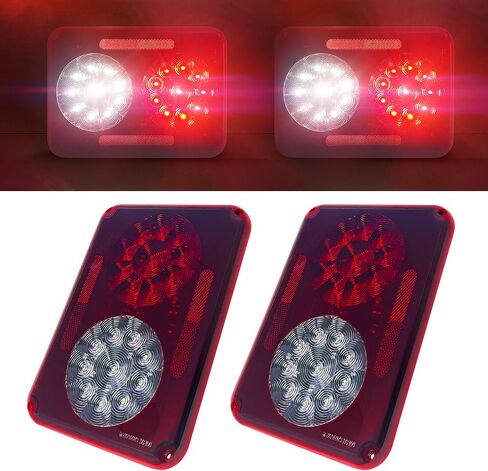 Command Electronics 12V LED Surface Mount Double Tail Light – OEM RV, Truck, & Trailer Utility Light – Sealed Polycarbonate Lens – CSA Certified for the US and Canada – 2-Pack in Kuwait