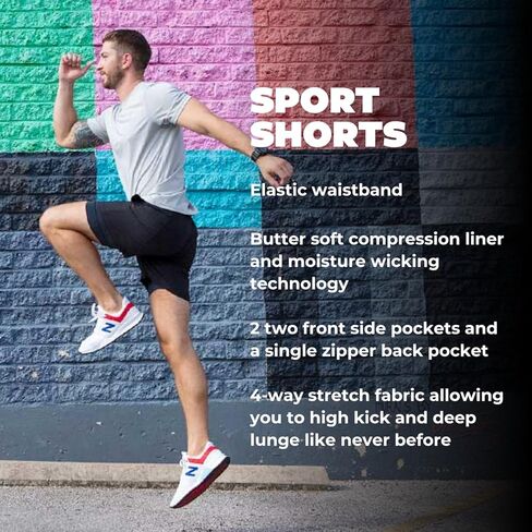 Chubbies Men's Compression Lined Performance Shorts 7" Inseam in Kuwait