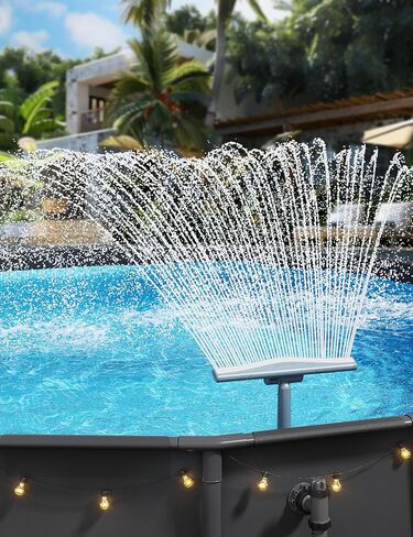 VOEER Pool Fountain for Above and In-Ground Pools, Adjustable Dual Spray Pool Waterfall, Pool Cooling Sprinkler System with Adjustable Height & Direction, Pool Sprayer Fountain in Saudi Arabia
