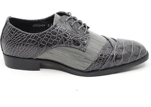 Men's Formal Fashion Tuxedo Wedding Lace Up Cap Toe Dress Shoe croco-04 in Saudi Arabia