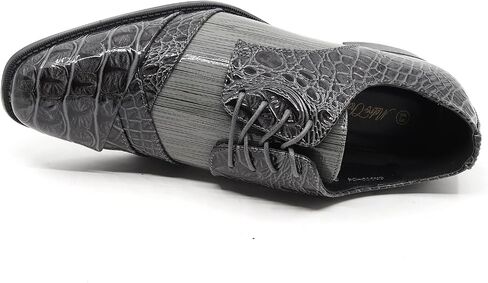 Men's Formal Fashion Tuxedo Wedding Lace Up Cap Toe Dress Shoe croco-04 in Saudi Arabia
