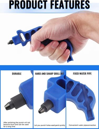 طقم أدوات خرامة الري بالتقطير من كالولاري، أداة ثقب أنبوبية بالتقطير لقياس 0.63 سم مع مصدر باعث إدخال بالتقطير، أداة اللكرامة الاحترافية in Kuwait