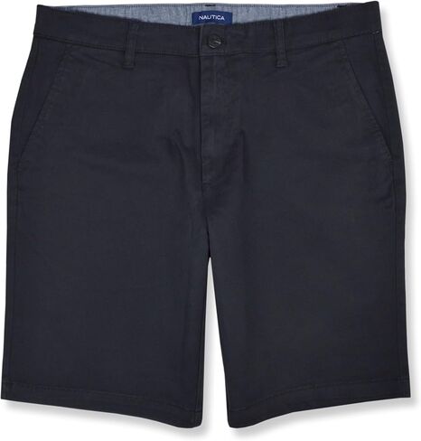 Nautica Men's Classic Fit Flat Front Stretch Chino 10 "شورت سطح السفينة ، in Saudi Arabia