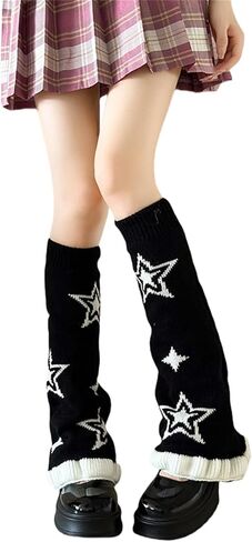TOMETO STAR Y2k Harajuku Leg Warmers for Women Cute Japanese Goth Punk Halloween in Kuwait