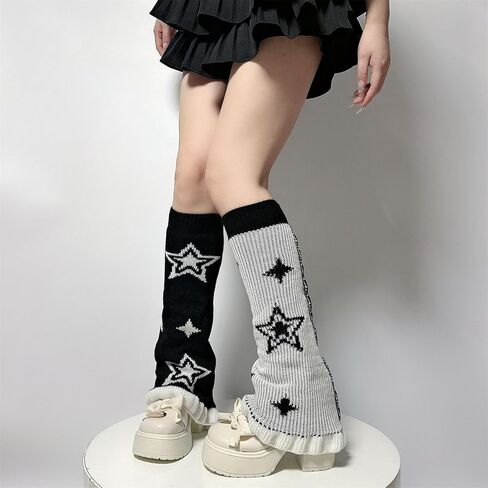 TOMETO STAR Y2k Harajuku Leg Warmers for Women Cute Japanese Goth Punk Halloween in Kuwait
