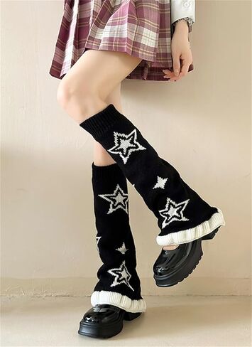 TOMETO STAR Y2k Harajuku Leg Warmers for Women Cute Japanese Goth Punk Halloween in Kuwait