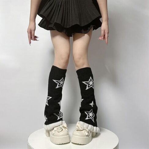 TOMETO STAR Y2k Harajuku Leg Warmers for Women Cute Japanese Goth Punk Halloween in Kuwait