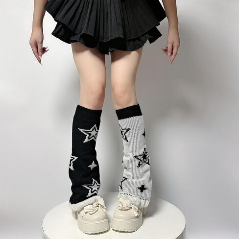 TOMETO STAR Y2k Harajuku Leg Warmers for Women Cute Japanese Goth Punk Halloween in Kuwait