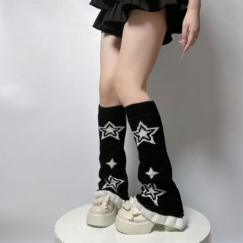 TOMETO STAR Y2k Harajuku Leg Warmers for Women Cute Japanese Goth Punk Halloween in Kuwait