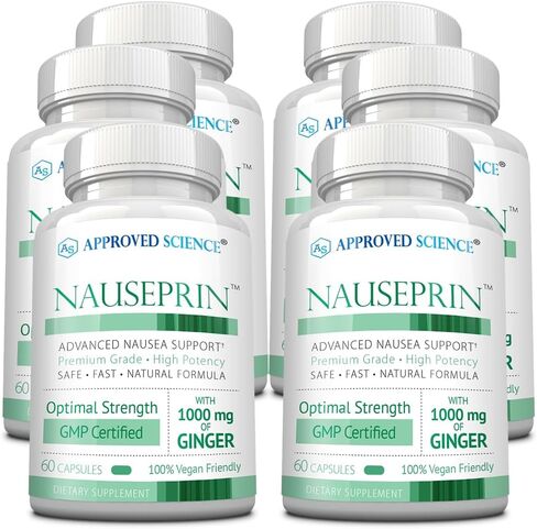 Approved Science Nauseprin - Ginger, Bioactive Vitamin B6-60 Capsules - Vegan in Saudi Arabia