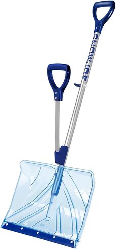 Snow Joe SJ-SHLV20 Shovelution 20 بوصة، مجرفة ثلج لتقليل الضغط مع مقبض زنبركي + شفرة مقاومة للصدمات، أزرق in Saudi Arabia