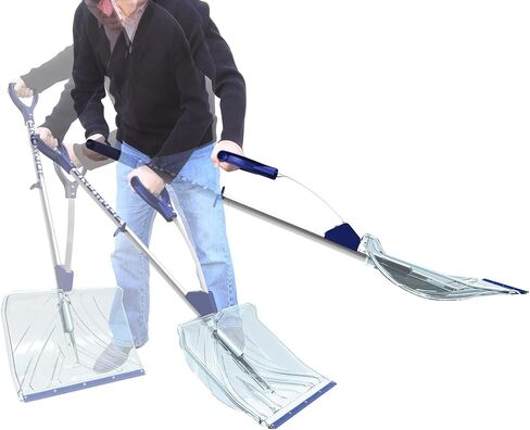 Snow Joe SJ-SHLV20 Shovelution 20 بوصة، مجرفة ثلج لتقليل الضغط مع مقبض زنبركي + شفرة مقاومة للصدمات، أزرق in Saudi Arabia