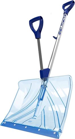 Snow Joe SJ-SHLV20 Shovelution 20 بوصة، مجرفة ثلج لتقليل الضغط مع مقبض زنبركي + شفرة مقاومة للصدمات، أزرق in Saudi Arabia