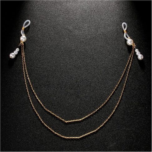 Sexy Pearl Tassel Non Piercing Nipple Chain Jewelry for Women Layered Pearl Chest Chain Body Jewelry Festival Rave Nipple Accessories Jewelry in Saudi Arabia