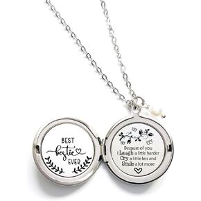 Best Friend Woman Friendship Gifts to My Besties Appreciation Gifts Birthday Christmas Gifts for Best Friend Hidden Message Locket Necklace