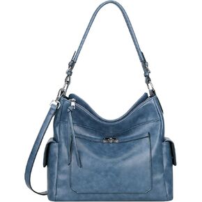 Over Earth Leather Hobo Purses and Handbags for Women Ladies Shoulder Crossbody Purse