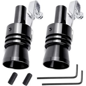 Car Turbo Whistle,2PCS Aluminum Alloy Universal Turbo Sound Exhaust Muffler Pipe Whistle for Cars, Motorcycle (XL Red)