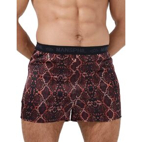 MANSPHIL Printed Silk Boxer Short for Men, Premium 6A Grade 22 Momme Mulberry Silk in Saudi Arabia