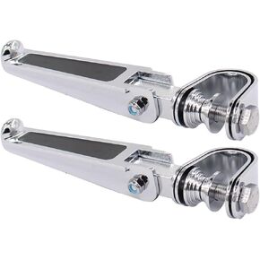 ApplianPar Motorcycle Foot Pegs Rests with U Clamps 1 Inch to 1.25 Inch Anti-Vibrate Engine Guard Crash Bar