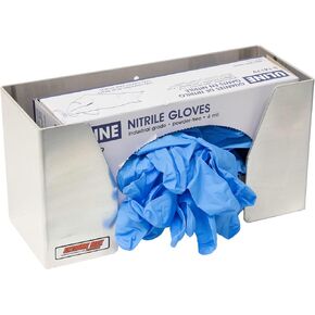 Extreme Max 5001.6655 Wall-Mount Aluminum Disposable Glove Box Holder for Race Trailer, Garage, Shop, Enclosed Trailer, Toy Hauler - Silver