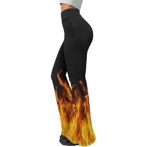 Christmas Flare Yoga Pants for Women High Waist Tummy Control Yoga Leggings Bootcut Workout Pant，S-2Xl