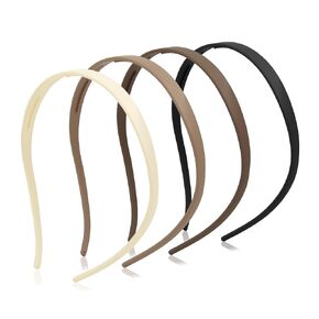 WOVOWOVO Flex Headbands Designed for Glasses Wearer, Plastic Eyewear Hair Bands with Teeth Comb Skinny No Pressure Thin Head Bands for Women's Hair, Non Slip Comfortable Hairbands, 4 Packs