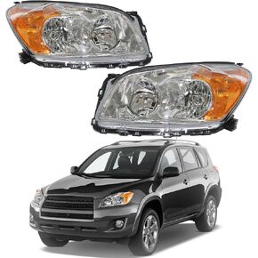 Headlights Halogen Headlamps Assembly Repalcement for 2009 2010 2011 2012 RAV4 Limited Japan Version Left and Right Side TO2502190 TO2503190