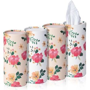 حامل أنسجة السيارات 4 حزمة مع أنسجة الوجه أنابيب السفر أنابيب مربع الحاوية ملائمة لنسجة كوب السيارة أسطوانة الجيل الثالث in Kuwait