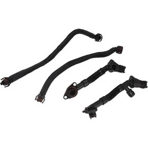 Motoforti Crankcase Vent Pipe Kit, for BMW 550i 2011-2016, Plastic, Black