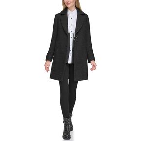 Karl Lagerfeld Paris النسائية الصلبة الصوفية الصوف الكلاسيكي واحد Blazer ، الأسود