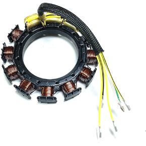 Stator for Mercury Yamaha 174-2386 Outboard 25 30 40 HP 398-852386T4 852386A4 65W-85510-00 65W-85510-10 4 Storke 2/3 Cylinder 16-AMP 1998-2008 ...