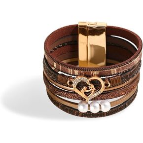 Long tiantian Stocking Stuffers Holiday Outfits for Women 2024 Bracelets for Women Trendy Heart Bangle Cuff Bracelets