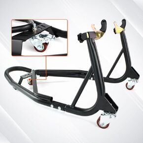 Xitomer Mobile Paddock Motorcycle Stand Dolly, Universal Motorcycle Lift, Adjustable Motorcycle Stand Lift Motorcycle Wheel Stand