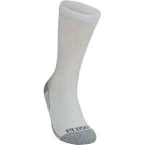 Diabetic Socks - 3 Pair - Viscose from Bamboo - Crew w/Arch Support - Size 9-11 - Whit...