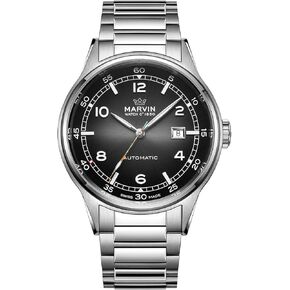 marvin Automatic Watch Swiss Movement Mechanical Luxury Watches for Men with Stainless Steel Strap,Sapphire Glass Dial,Luminous Hands and Hour Markers,50m Waterproof