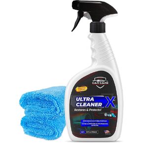 Ultra Cleaner X (16oz)-All Purpose Multi-Surface Interior, Exterior Cleaner for Upholstery, Leather Seat, Dashboard, Plastic Seats Trim, Vinyl, Cloth, Rubber, Carpet, Headliner & More!