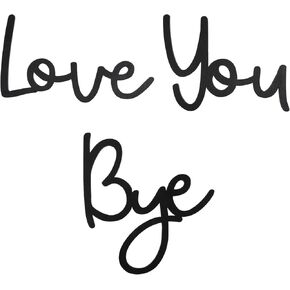 Love You Bye Wood Sign Home Decor, Black Boho With 10 Glue Points Express Love Hallway Entryway Wall Art for Home Office Bathroom Door