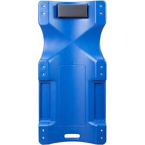 TCE ATRP6240U Torin Blow Molded Plastic Rolling Garage/Shop Creeper: 40" Mechanic Cart with Padded Headrest, Dual Tool Trays and 6 Casters, Blue