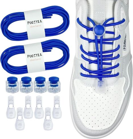 2 Pairs No Tie Shoelaces Elastic Adjustable Tieless Shoe Laces for Kids Adults Elderly, 3 Lengths to Fit Most Shoes in Kuwait