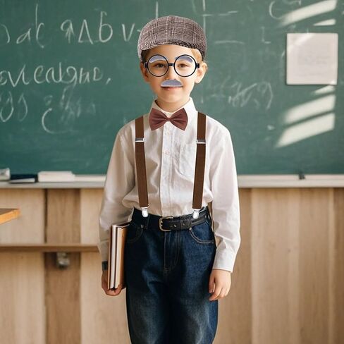 7 PCS 100 Day of School Costume Old Man Costume Grandpa Costume Accessories Set 1920s Old Man Costume Set with Hat in Saudi Arabia