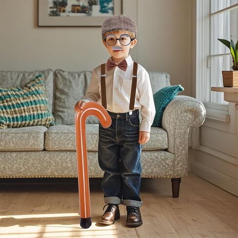 7 PCS 100 Day of School Costume Old Man Costume Grandpa Costume Accessories Set 1920s Old Man Costume Set with Hat in Saudi Arabia