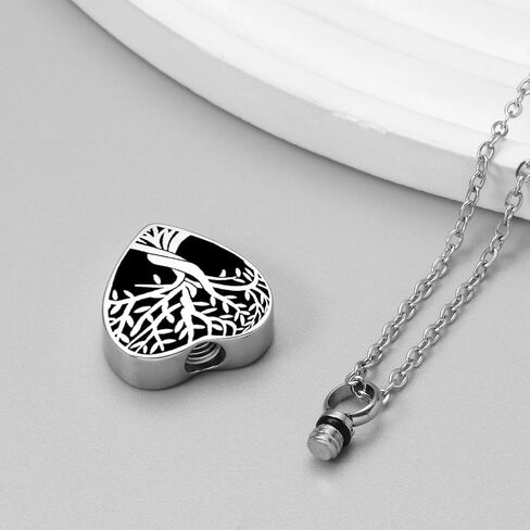 Tree of Life Urn Necklace for Men Women Heart Cremation Jewelry for Ashes of Loved Ones Keepsake Memorial Urn Locket in Kuwait