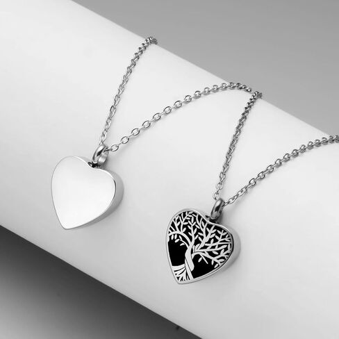 Tree of Life Urn Necklace for Men Women Heart Cremation Jewelry for Ashes of Loved Ones Keepsake Memorial Urn Locket in Kuwait