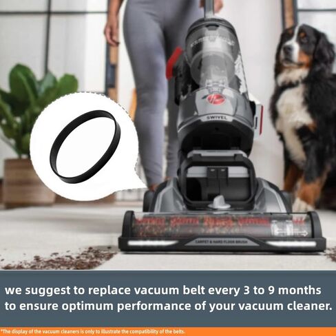 أحزمة بديلة من JEDELEOS لمكنسة هوفر عالية الأداء/Elite Swivel XL Pet UH75200، UH75210، UH75250، UH75110، UH75100، UH75150، UH75160 Series (عبوة من قطعتين) in Kuwait