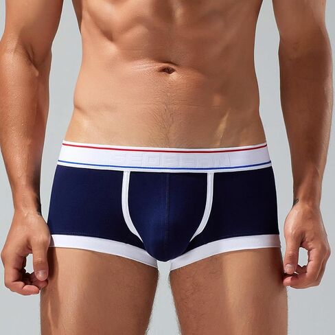 Mens Boxers Underwear, Cotton Comfortable Breathable Low-Waist Home Boxers for Men in Saudi Arabia