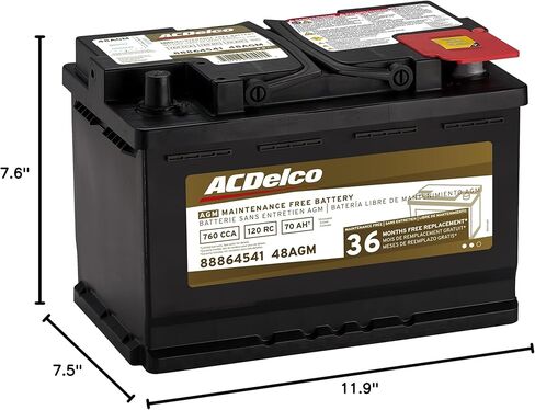 ACDelco Gold 48AGM (88864541) 36 Month Warranty AGM BCI Group 48 Battery in Saudi Arabia